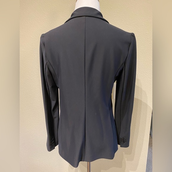 NWOT Banana Republic Packable Black Blazer Sz Small Stretch Red liner - Picture 6 of 13